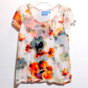 Simply Vera Vera Wang Women’s Abstract Print Short Sleeve Pullover Top - Size: M